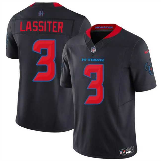 Mens Houston Texans #3 Kamari Lassiter Navy 2nd Alternate 2026 F.U.S.E. Vapor Limited Stitched Jersey Dzhi