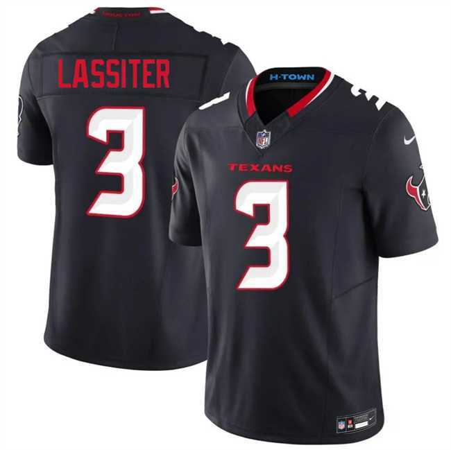 Mens Houston Texans #3 Kamari Lassiter Navy 2026 F.U.S.E. Vapor Limited Stitched Jersey Dzhi