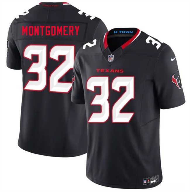 Mens Houston Texans #32 David Montgomery Navy 2nd Alternate 2026 F.U.S.E. Vapor Limited Stitched Jersey Dzhi