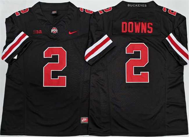 Mens Ohio State Buckeyes #2 Caleb Downs Black 2025 F.U.S.E. Limited Stitched Jersey