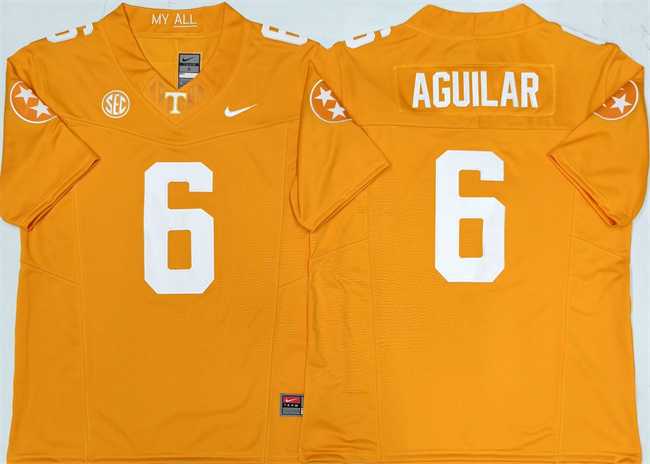 Mens Tennessee Volunteers #6 Joey Aguilar Orange 2025 F.U.S.E. Stitched Jersey