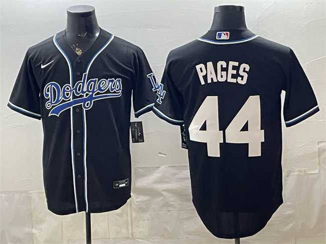 Mens Los Angeles Dodgers #44 Andy Pages Black Stitched Jersey