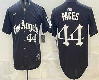 Mens Los Angeles Dodgers #44 Andy Pages Black Gothic Edition Vapor Premier Limited Stitched Jersey