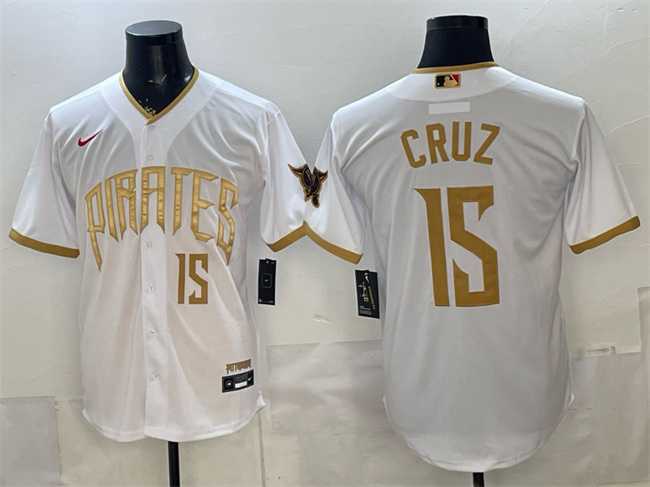 Mens Pittsburgh Pirates #15 Oswin Appollis White 2026 City Connect Stadium Stitched Jersey