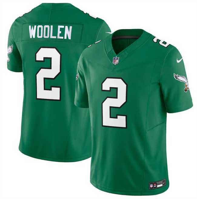 Mens Philadelphia Eagles #2 Tariq Woolen Kelly Green 2026 F.U.S.E. Vapor Untouchable Limited Throwback Stitched Jersey Dzhi->philadelphia eagles->NFL Jersey