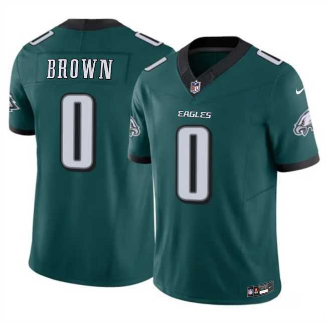 Mens Philadelphia Eagles #0 Hollywood Brown Green 2026 F.U.S.E. Vapor Untouchable Limited Stitched Jersey Dzhi->philadelphia eagles->NFL Jersey