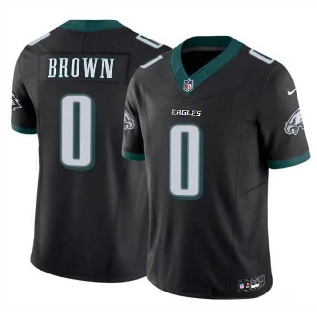 Mens Philadelphia Eagles #0 Hollywood Brown Black 2026 F.U.S.E. Vapor Untouchable Limited Stitched Jersey Dzhi->philadelphia eagles->NFL Jersey
