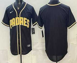 Mens San Diego Padres Blank 2026 Black Fashion Cool Base Jersey