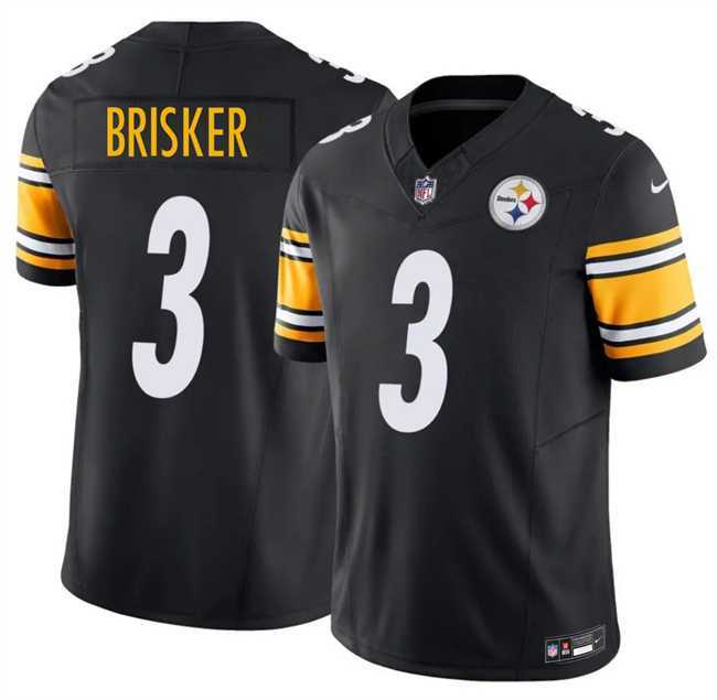 Mens Pittsburgh Steelers #3 Jaquan Brisker Black 2025 F.U.S.E. Vapor Limited Stitched Jersey Dzhi
