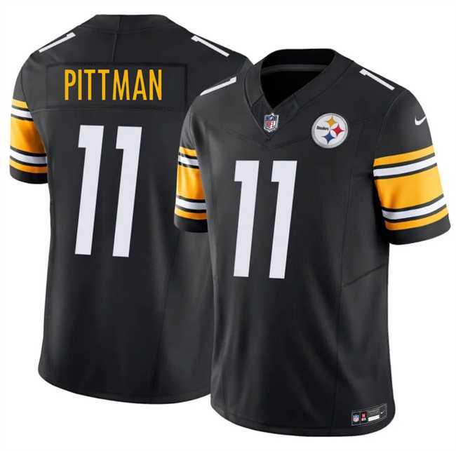 Mens Pittsburgh Steelers #11 Michael Pittman Jr Black 2025 F.U.S.E. Vapor Limited Stitched Jersey Dzhi