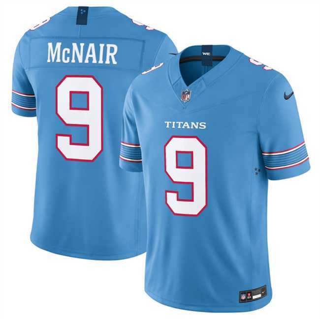 Mens Tennessee Titans #9 Steve McNair Light Blue 2026 F.U.S.E. Vapor Limited Stitched Jersey Dzhi