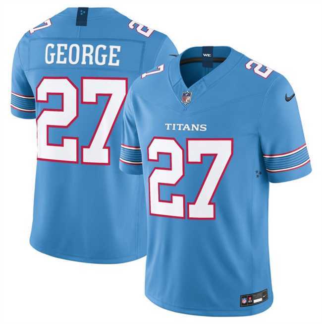 Mens Tennessee Titans #27 Eddie George Light Blue 2026 F.U.S.E. Vapor Limited Stitched Jersey Dzhi->tennessee titans->NFL Jersey