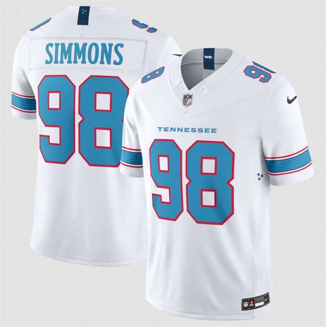 Mens Tennessee Titans #98 Cameron Ward White 2026 F.U.S.E. Vapor Limited Stitched Jersey Dzhi->tennessee titans->NFL Jersey