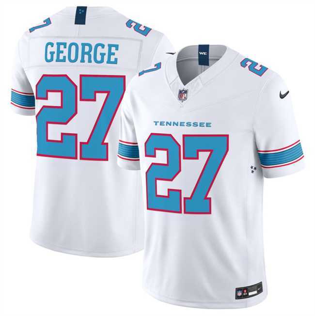 Mens Tennessee Titans #27 Eddie George White 2026 F.U.S.E. Vapor Limited Stitched Jersey Dzhi->tennessee titans->NFL Jersey