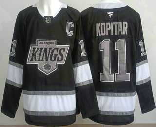Mens Los Angeles Kings #11 Anze Kopitar Black Alternate Authentic Jersey