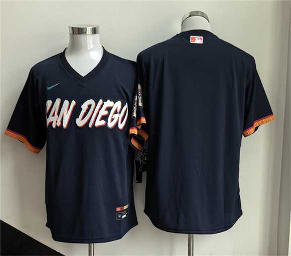 Mens San Diego Padres Blank Obsidian 2026 City Connect Stadium Stitched Jersey
