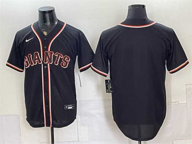 Mens San Francisco Giants Blank 2026 Fashion Replica Black Out Stitched Jersey