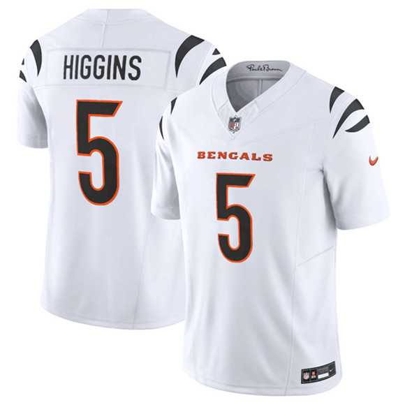 Men & Women & Youth Cincinnati Bengals #5 Tee Higgins White F.U.S.E. Vapor Untouchable Limited Stitched Jersey