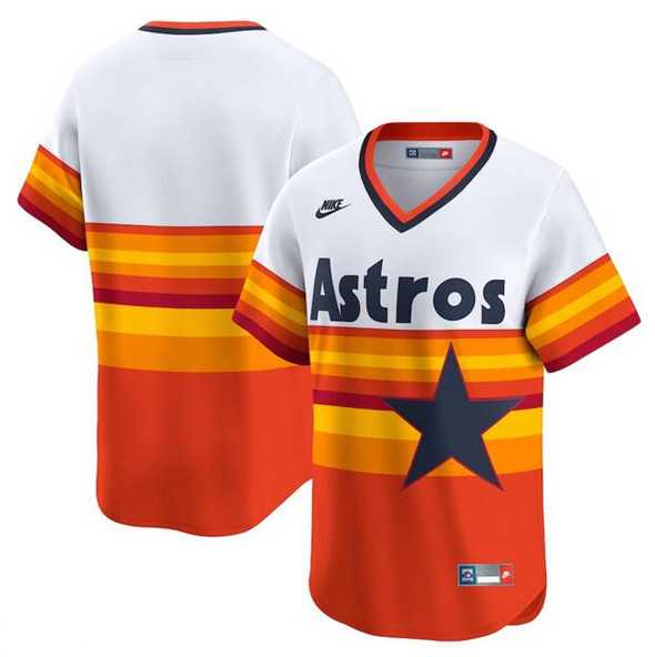 Mens Houston Astros White Throwback Cooperstown Collection Limited Stitched Jersey Dzhi