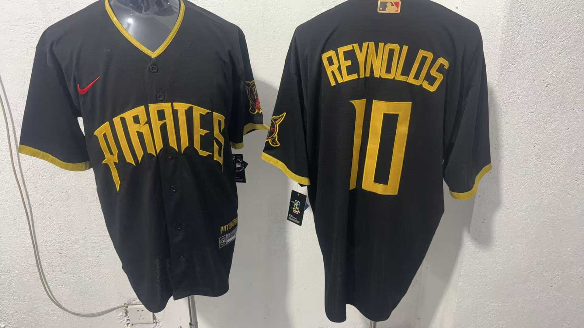 Mens Pittsburgh Pirates #10 Bryan Reynolds Black 2026 City Connect Stadium Jersey