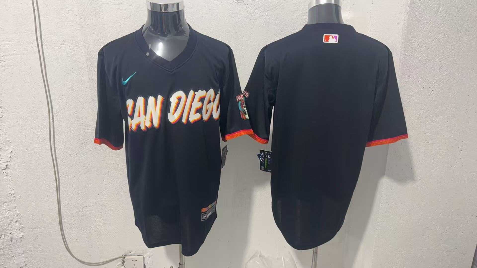 Mens San Diego Padres Blank Black 2026 City Connect Stadium Jersey
