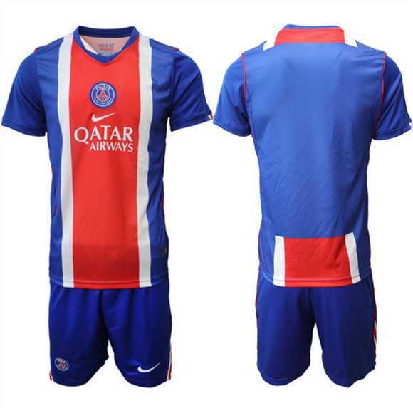 Mens Paris Saint-Germain Custom 2026 Red White Soccer Jersey Suit