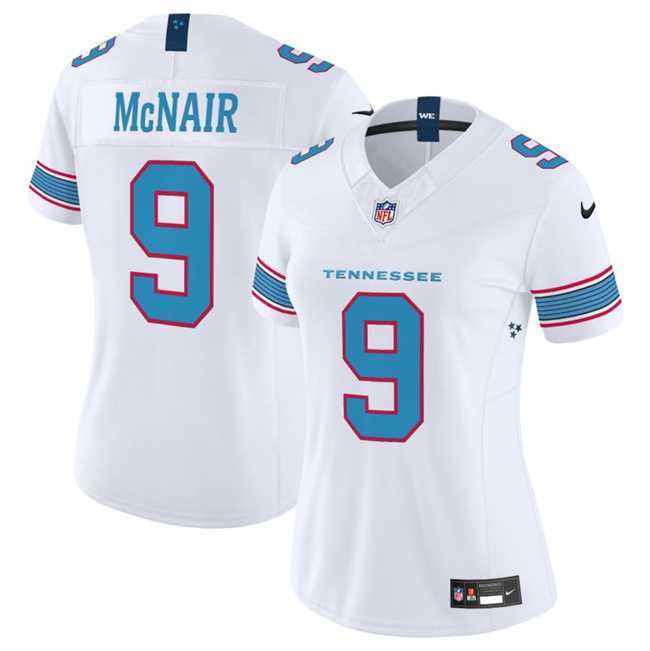 Womens Tennessee Titans #9 Steve McNair White 2026 F.U.S.E. Vapor Limited Stitched Jersey Dzhi->tennessee titans->NFL Jersey