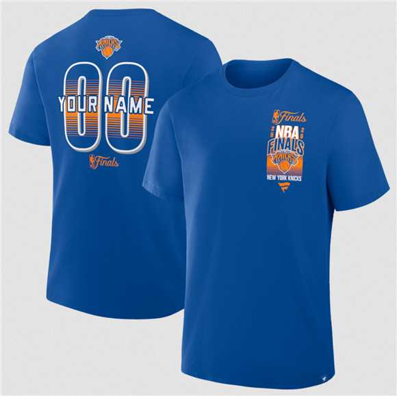 Mens New York Knicks Blue 2026 Finals Custom Legacy T-Shirt