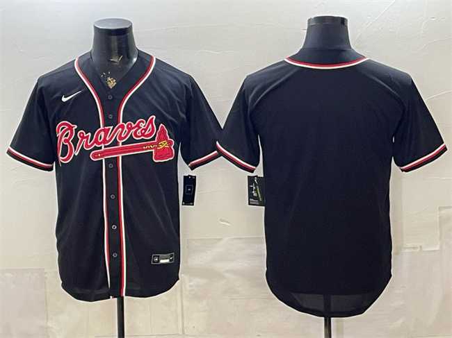 Mens Atlanta Braves Blank 2026 Fashion Replica Black Out Stitched Jersey