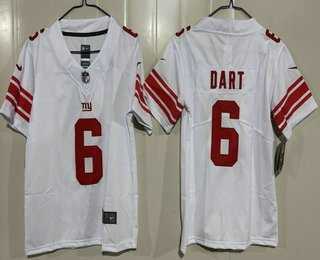 Youth New York Giants #6 Jaxson Dart Limited White Vapor Jersey