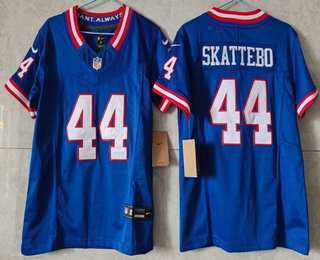 Youth New York Giants #44 Cam Skattebo Limited FUSE Blue Classic Vapor Jersey