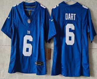 Youth New York Giants #6 Jaxson Dart Limited FUSE Blue Vapor Jersey