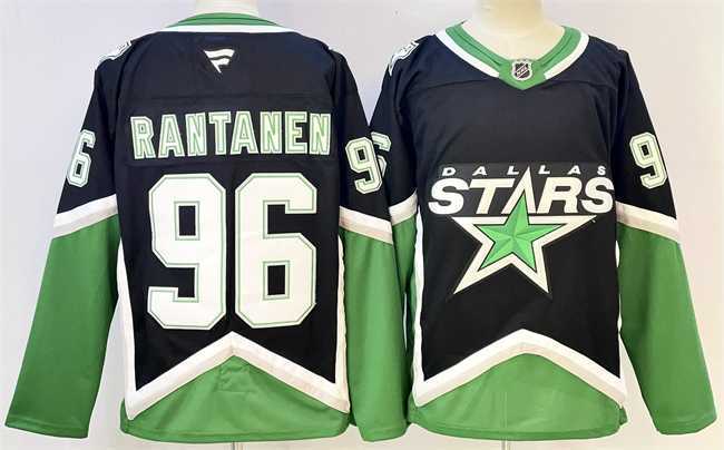 Mens Dallas Stars #96 Mikko Rantanen Black 2025-26 Alternate Stitched Jersey