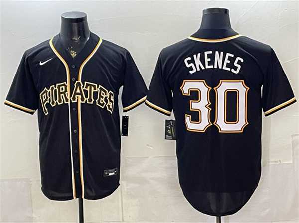 Mens Pittsburgh Pirates #30 Paul Skenes 2026 Fashion Black Out Stitched Jersey