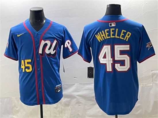 Mens National League #45 Zack Wheeler Blue 2025 All-Star Edition Limited Stitched Jersey