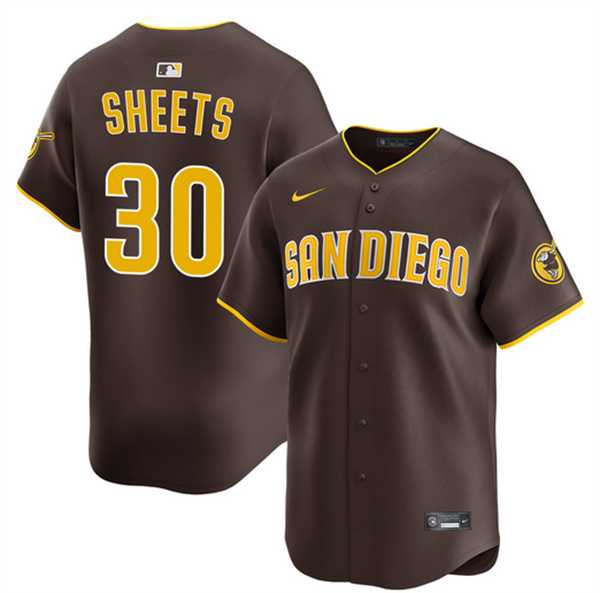 Mens San Diego Padres #30 Gavin Sheets Brown 2026 Road Limited Stitched Jersey Dzhi