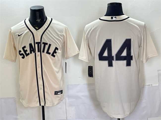 Mens Seattle Mariners #44 Julio Rodriguez Cream Alternate Stitched Jersey