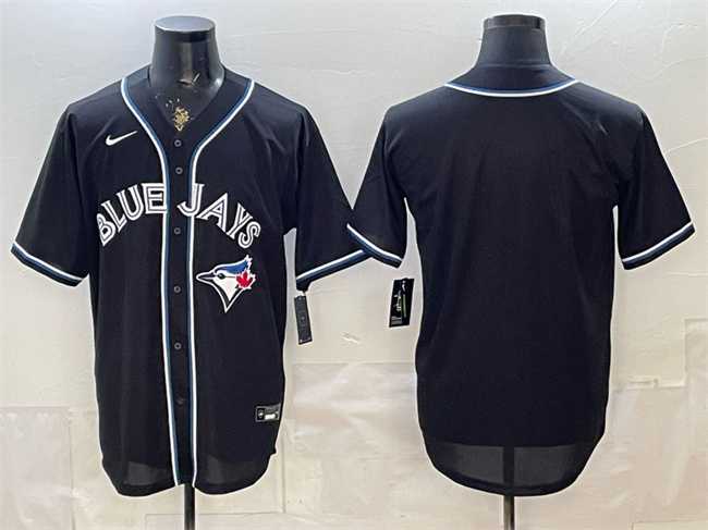 Mens Toronto Blue Jays Blank 2026 Fashion Replica Black Out Stitched Jersey