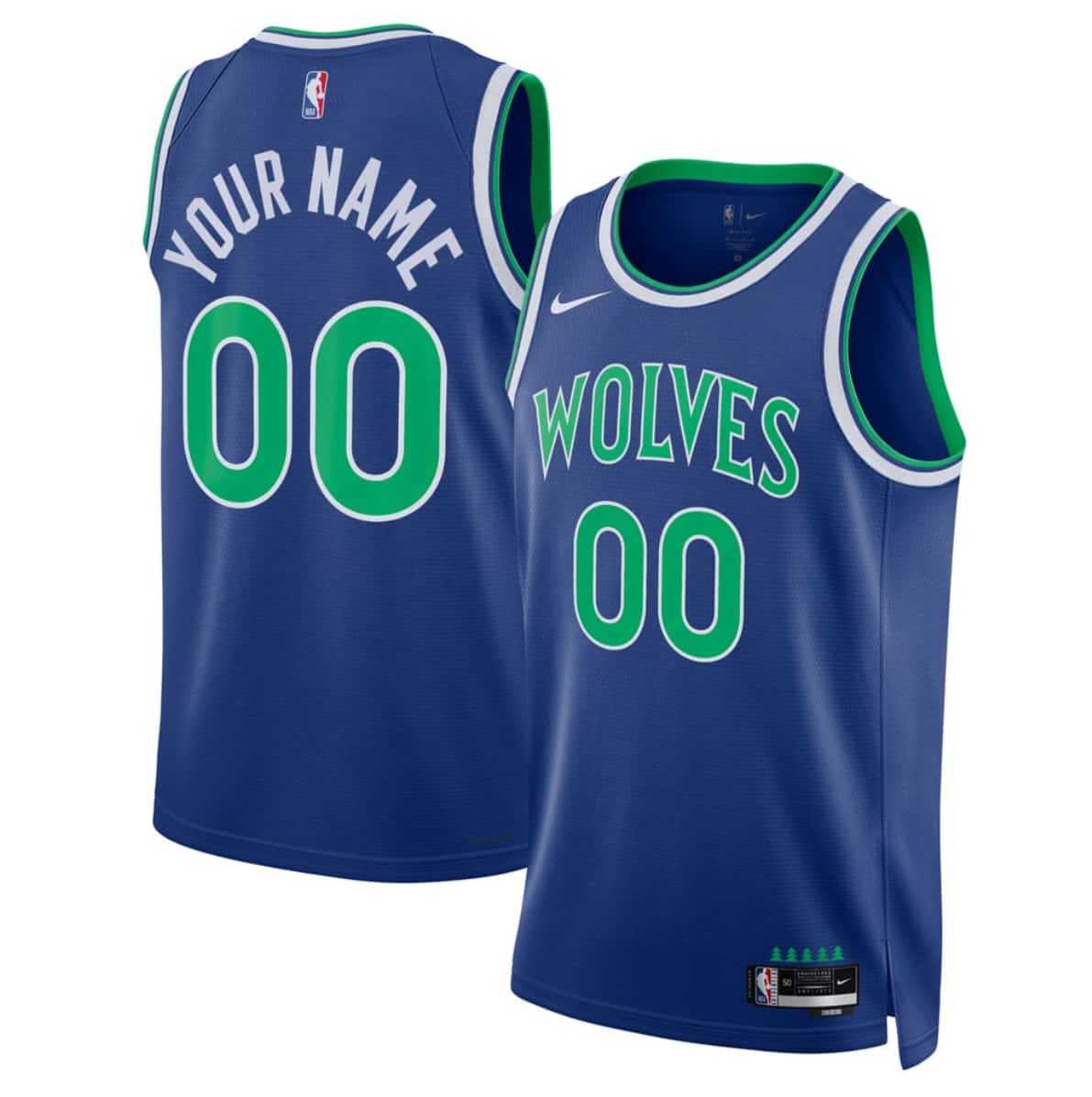 Mens Minnesota Timberwolves Active Player Custom Blue 2026-27 Icon Swingman Edition Stitched Basketball Jersey