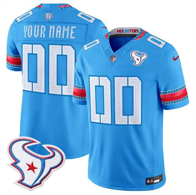 Mens Houston Texans Active Player Custom Blue 2026 F.U.S.E. Rivalries Collection Limited Football Stitched Jersey