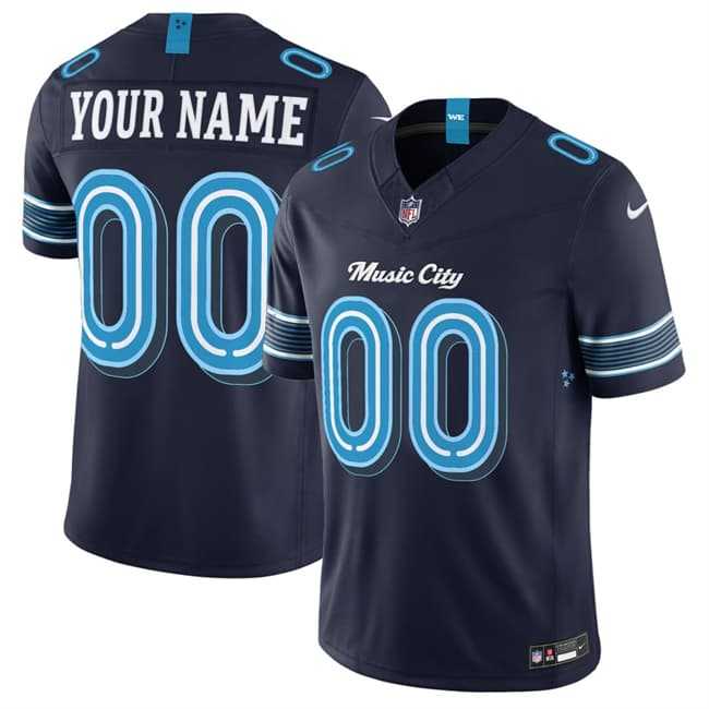 Mens Tennessee Titans Custom Navy 2026 F.U.S.E. Music City Rivalries Collection Limited Football Stitched Jersey