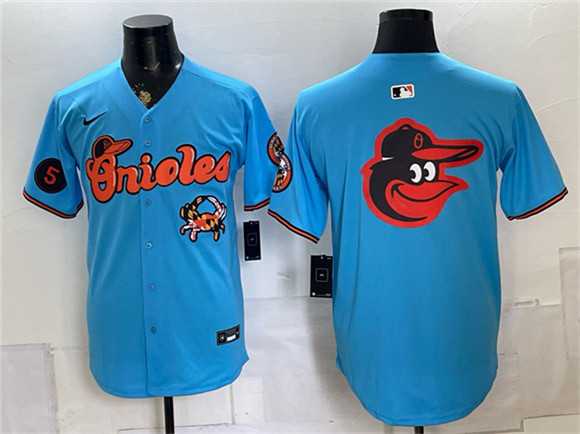 Mens Baltimore Orioles Team Big Logo Blue With Patch Vapor Premier Limited Stitched Jersey Dzhi->baltimore orioles->MLB Jersey
