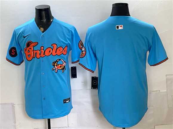 Mens Baltimore Orioles Blank Blue With Patch Vapor Premier Limited Stitched Jersey Dzhi->baltimore orioles->MLB Jersey