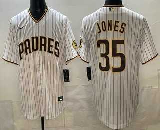 Mens San Diego Padres #35 Randy Jones White Cool Base Jersey->san diego padres->MLB Jersey