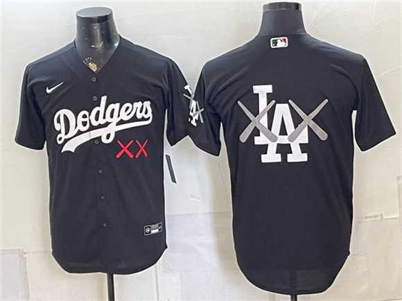 Mens Los Angeles Dodgers Black Vapor Premier Limited Stitched Jersey Dzhi->los angeles dodgers->MLB Jersey