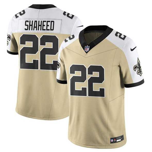Men & Women & Youth New Orleans Saints #22 Rashid Shaheed Gold White Alternate 2025 F.U.S.E. Vapor Limited Stitched Jersey