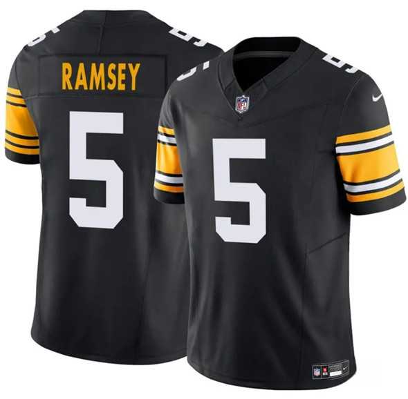 Men & Women & Youth Pittsburgh Steelers #5 Jalen Ramsey Black 2025 F.U.S.E. Alternate Vapor Limited Stitched Jersey