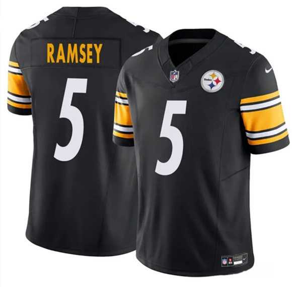 Men & Women & Youth Pittsburgh Steelers #5 Jalen Ramsey Black 2025 F.U.S.E. Vapor Untouchable Limited Stitched Jersey