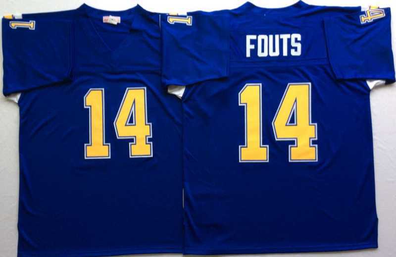 Mens Los Angeles Chargers #14 Dan Fouts Blue Throwback Stitched Football Jersey