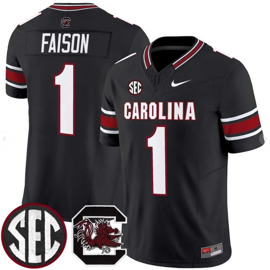 Mens South Carolina Fighting Gamecocks #1 Rahsul Falson Black 2026 F.U.S.E. Stitched Nike Jersey Dzhi
